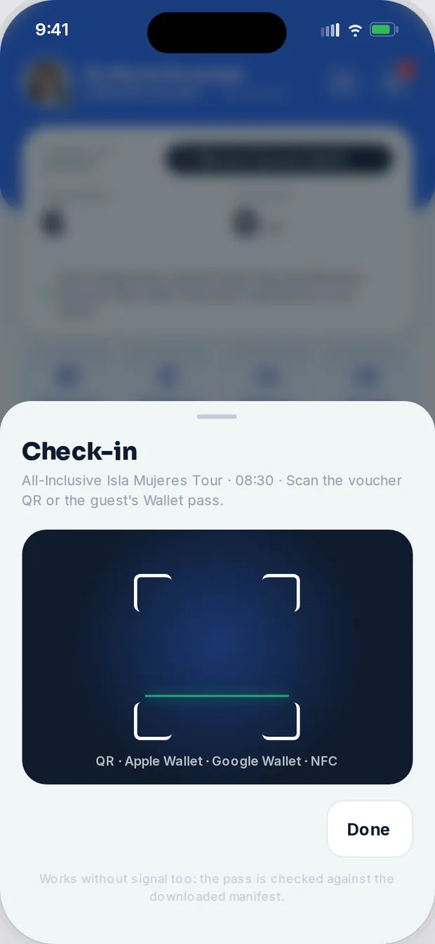 Scan the voucher QR