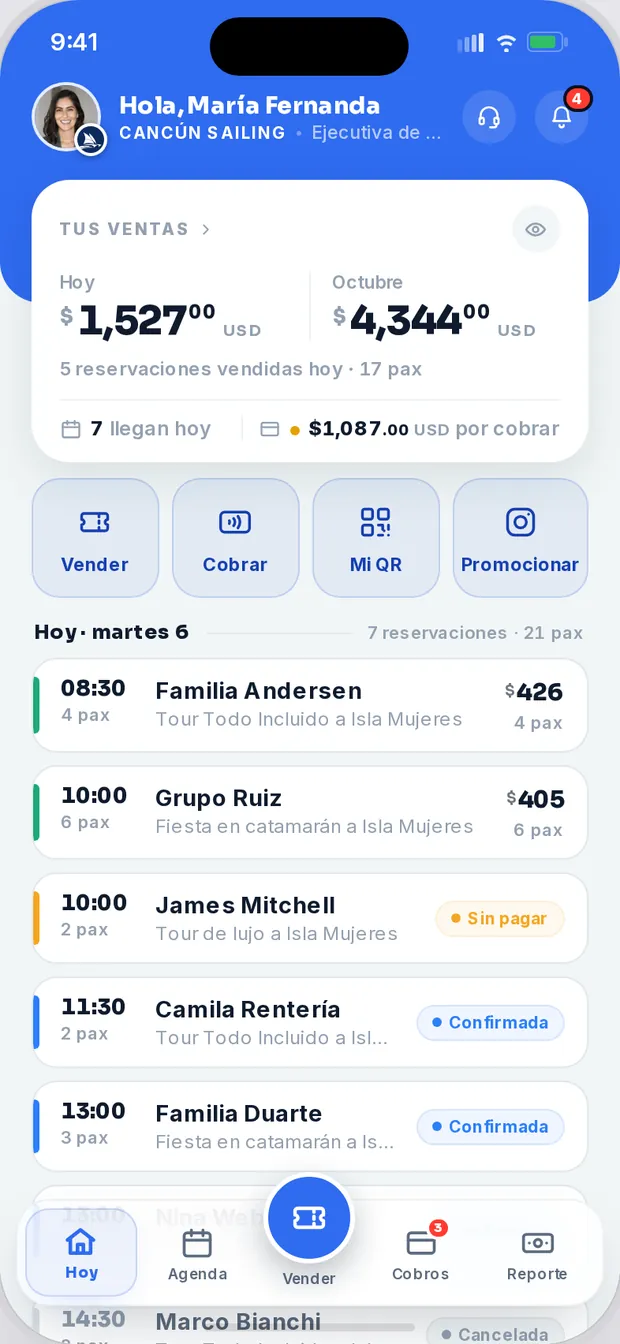 Cancún Sailing abre con Face ID