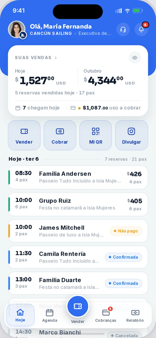 A Cancún Sailing abre com Face ID