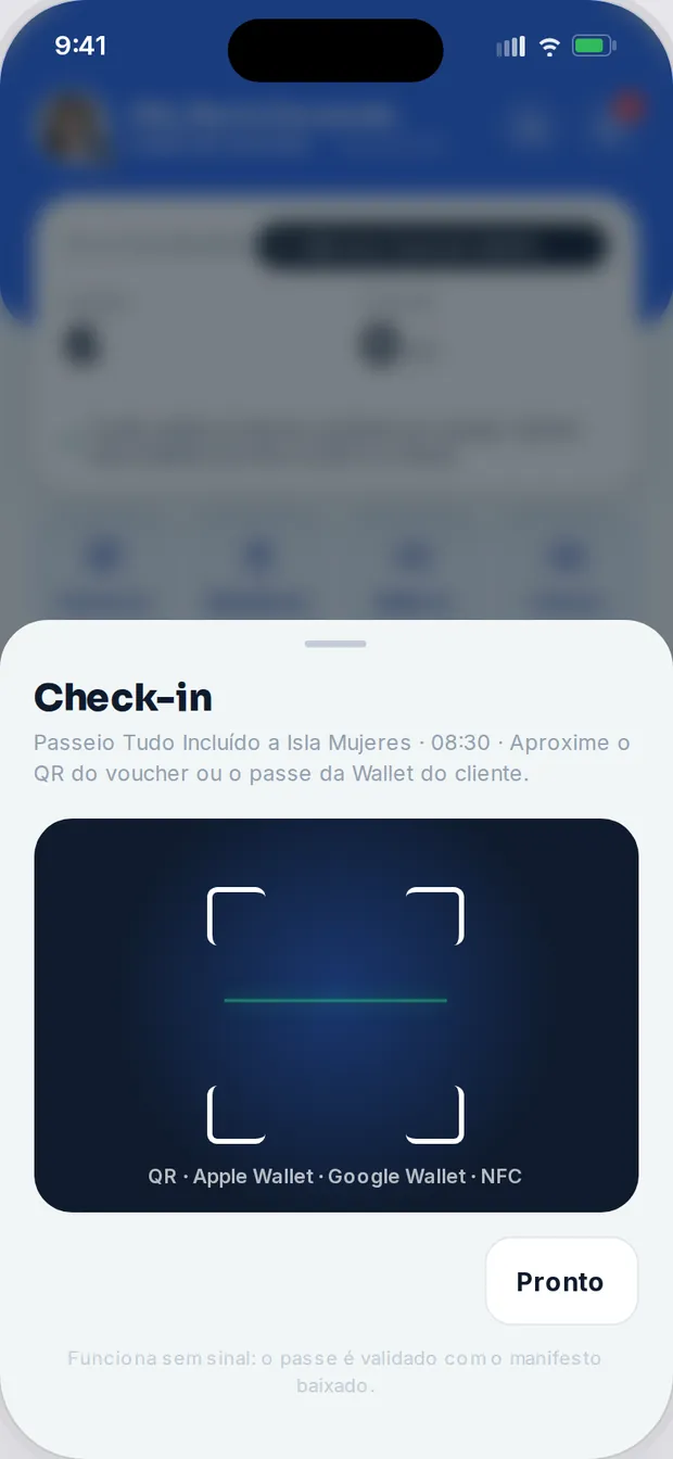 Lê o QR do voucher
